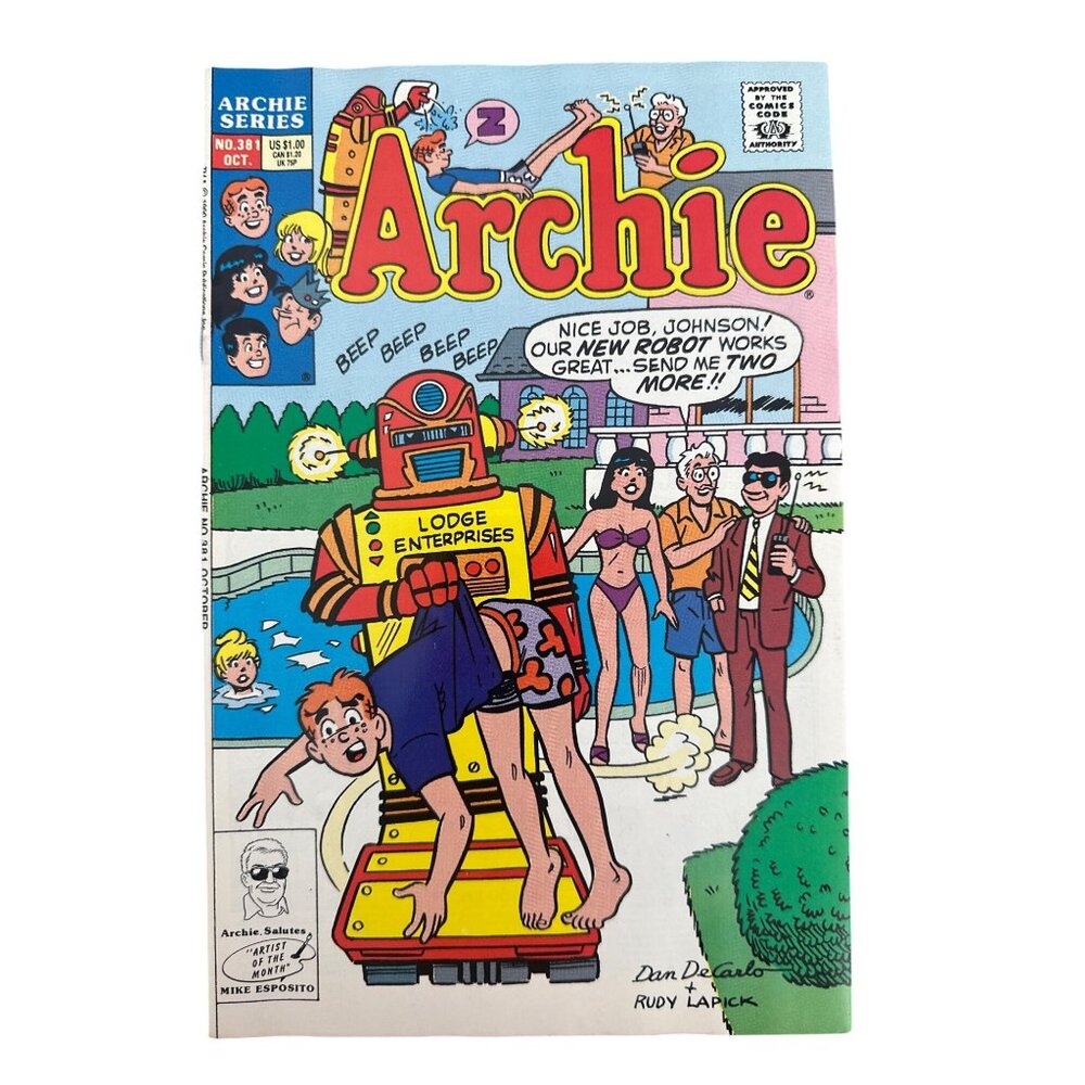 Archie Comics Series #381 October 1990 Issue Multicolor Bagged Boarded